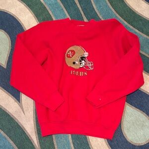 49ers Red Crew Neck Sweater